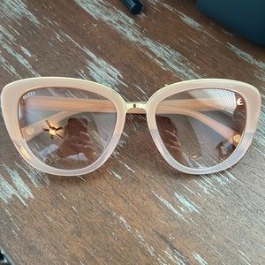 Glvss A24 The Muse peach and frosted clear eyeglasses